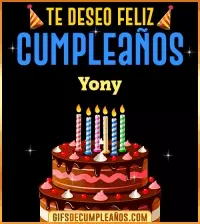 GIF Te deseo Feliz Cumpleaños Yony
